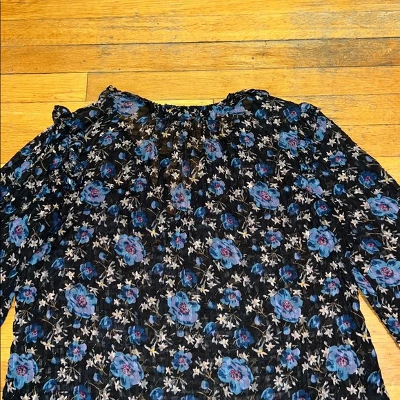 Rebecca Taylor Solstice Floral Pullover Silk Blouse, size 2 / Small - Picture 12 of 15